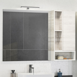 Зеркало-шкаф Comforty Прага 120 дуб белый Зеркало-шкаф Comforty Прага 120 дуб белый