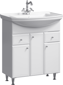 Тумба с раковиной Aqwella Барселона Люкс 75 с бельевой корзиной Тумба с раковиной Aqwella Барселона Люкс 75 с бельевой корзиной