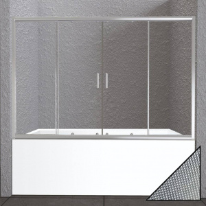 Шторка на ванну BelBagno Unique VF-2-150/180-140-P-Cr стекло punto Шторка на ванну BelBagno Unique VF-2-150/180-140-P-Cr стекло punto