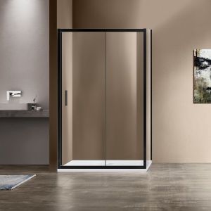 Душевой уголок Vincea Garda VSR-1G8014CLB 140х80 черный, стекло прозрачное Душевой уголок Vincea Garda VSR-1G8014CLB 140х80 черный, стекло прозрачное