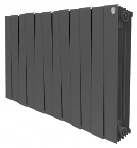 Радиатор биметаллический Royal Thermo Piano Forte 500 noir sable 12 секций, черный