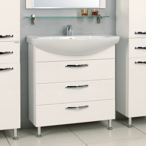 Тумба с раковиной Акватон Ария Н 80 белая Тумба с раковиной Акватон Ария Н 80 белая