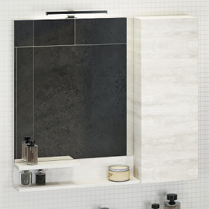 Зеркало-шкаф Comforty Верона 90 дуб белый Зеркало-шкаф Comforty Верона 90 дуб белый