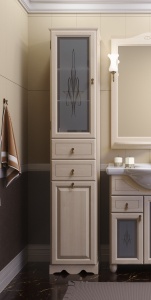 Шкаф-пенал Opadiris Тибет 40 L слоновая кость, с бельевой корзиной Шкаф-пенал Opadiris Тибет 40 L слоновая кость, с бельевой корзиной