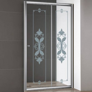 Душевая дверь в нишу Cezares Giubileo-BF-1 стекло с узором, хром Душевая дверь в нишу Cezares Giubileo-BF-1 стекло с узором, хром