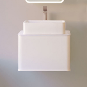 Тумба с раковиной Jorno Pastel 58 белый жемчуг Тумба с раковиной Jorno Pastel 58 белый жемчуг