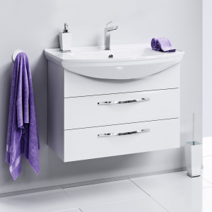 Тумба с раковиной Aqwella Allegro 75 с 2 ящиками Тумба с раковиной Aqwella Allegro 75 с 2 ящиками