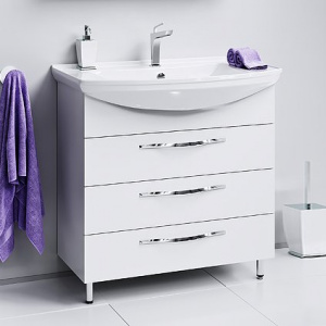 Тумба с раковиной Aqwella Allegro 85 с 3 ящиками Тумба с раковиной Aqwella Allegro 85 с 3 ящиками