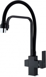 Смеситель Zorg Sanitary ZR 341-6 YF Black для кухонной мойки Смеситель Zorg Sanitary ZR 341-6 YF Black для кухонной мойки