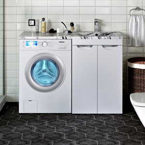 Тумба с раковиной Runo Лира 60 раковина белый мрамор, под стиральную машину Тумба с раковиной Runo Лира 60 раковина белый мрамор, под стиральную машину