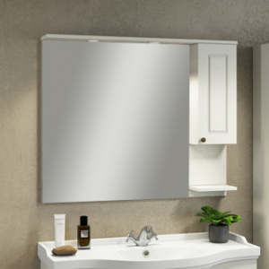 Зеркало-шкаф Comforty Севилья 100 слоновая кость Зеркало-шкаф Comforty Севилья 100 слоновая кость