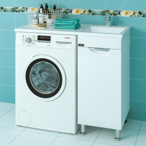 Тумба напольная Лидер 38 с умывальником над стиральной машиной Лидер 100 правая Тумба напольная Лидер 38 с умывальником над стиральной машиной Лидер 100 правая