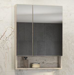 Зеркало-шкаф Comforty Парма 60 дуб дымчатый Зеркало-шкаф Comforty Парма 60 дуб дымчатый