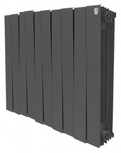 Радиатор биметаллический Royal Thermo Piano Forte 500 noir sable 10 секций, черный Радиатор биметаллический Royal Thermo Piano Forte 500 noir sable 10 секций, черный