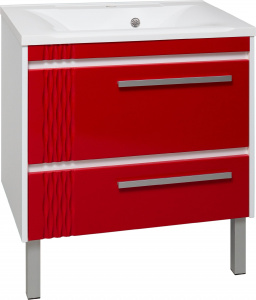 Тумба с раковиной Runo Мира 75 красная Тумба с раковиной Runo Мира 75 красная