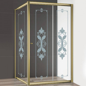 Душевой уголок Cezares Giubileo-AH-1 стекло с узором, золото Душевой уголок Cezares Giubileo-AH-1 стекло с узором, золото