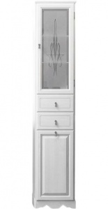 Шкаф-пенал Opadiris Тибет 40 R белый матовый, с бельевой корзиной Шкаф-пенал Opadiris Тибет 40 R белый матовый, с бельевой корзиной