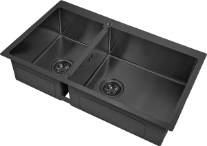 Мойка кухонная Zorg Inox PVD 78-2-51 R grafit Мойка кухонная Zorg Inox PVD 78-2-51 R grafit