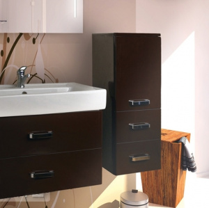 Шкаф-пенал Акватон Америна темно-коричневый малый Шкаф-пенал Акватон Америна темно-коричневый малый