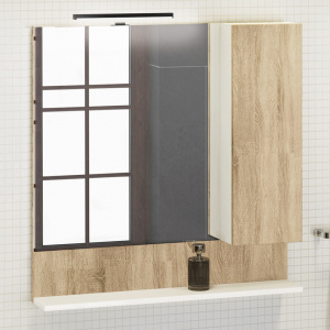 Зеркало-шкаф Comforty Рига 80 дуб сонома Зеркало-шкаф Comforty Рига 80 дуб сонома