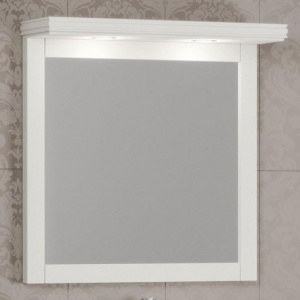 Зеркало Opadiris Мираж 80 слоновая кость, с козырьком Зеркало Opadiris Мираж 80 слоновая кость, с козырьком