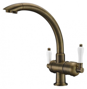 Смеситель Zorg Clean Water ZR 327 YF antique для кухонной мойки Смеситель Zorg Clean Water ZR 327 YF antique для кухонной мойки