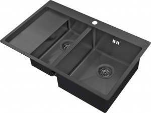Мойка кухонная Zorg Inox PVD 5178-2-R grafit Мойка кухонная Zorg Inox PVD 5178-2-R grafit
