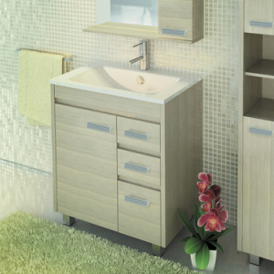Тумба с раковиной Comforty Марио 75, напольная, сосна лоредо Тумба с раковиной Comforty Марио 75, напольная, сосна лоредо