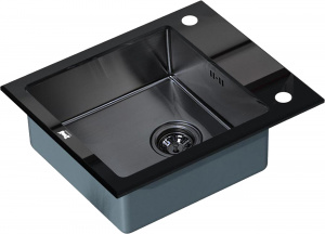 Мойка кухонная Zorg Inox Glass GL-6051-black-grafit черное стекло Мойка кухонная Zorg Inox Glass GL-6051-black-grafit черное стекло