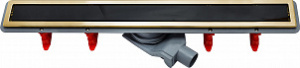 Душевой лоток Pestan Confluo Premium Gold Black Glass Line 650 черное стекло/позолоченная сталь Душевой лоток Pestan Confluo Premium Gold Black Glass Line 650 черное стекло/позолоченная сталь