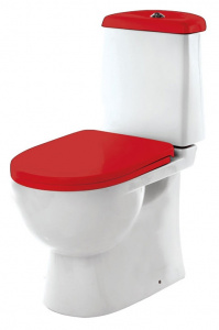 Унитаз-компакт Sanita luxe Best Color Red с микролифтом Унитаз-компакт Sanita luxe Best Color Red с микролифтом