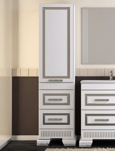 Шкаф-пенал Opadiris Оникс L серебряная патина Шкаф-пенал Opadiris Оникс L серебряная патина