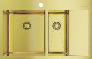 Мойка кухонная Omoikiri Akisame 78-2 LG-L светлое золото Мойка кухонная Omoikiri Akisame 78-2 LG-L светлое золото