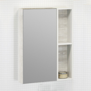 Зеркало-шкаф Comforty Прага 60 дуб белый Зеркало-шкаф Comforty Прага 60 дуб белый