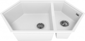 Мойка кухонная KitKraken Creek White белая