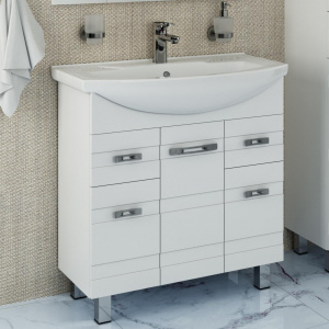 Тумба с раковиной Runo Турин 85 Тумба с раковиной Runo Турин 85