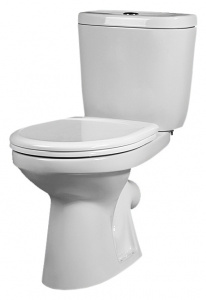 Унитаз-компакт Santek Анимо косой выпуск, крышка дюропласт