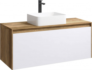 Тумба с раковиной Aqwella 5 stars Mobi 120 дуб балтийский, белая Тумба с раковиной Aqwella 5 stars Mobi 120 дуб балтийский, белая