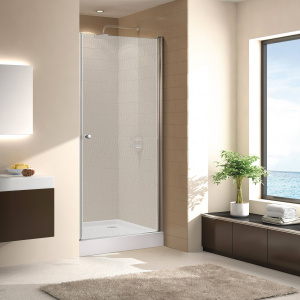 Душевая дверь в нишу Cezares ECO-O-B-1-60-P-Cr стекло punto Душевая дверь в нишу Cezares ECO-O-B-1-60-P-Cr стекло punto