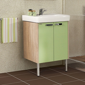 Тумба с раковиной Акватон Йорк 60 салатовый/дуб сонома Тумба с раковиной Акватон Йорк 60 салатовый/дуб сонома