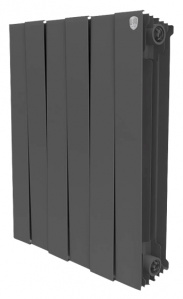 Радиатор биметаллический Royal Thermo Piano Forte 500 noir sable 6 секций, черный Радиатор биметаллический Royal Thermo Piano Forte 500 noir sable 6 секций, черный