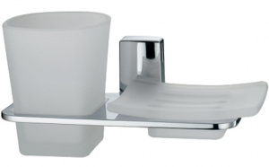 Стакан Wasserkraft Leine K-5026 с мыльницей Стакан Wasserkraft Leine K-5026 с мыльницей