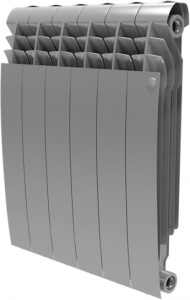 Радиатор биметаллический Royal Thermo BiLiner 500 6 секций, silver satin