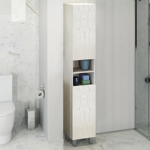 Шкаф-пенал Comforty Верона 35 H напольный, дуб белый Шкаф-пенал Comforty Верона 35 H напольный, дуб белый