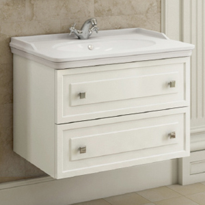 Тумба с раковиной Comforty Феррара 80, подвесная, белая Тумба с раковиной Comforty Феррара 80, подвесная, белая