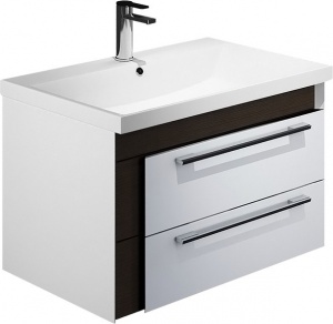 Тумба с раковиной Iddis Color Plus 70 белая, темное дерево Тумба с раковиной Iddis Color Plus 70 белая, темное дерево