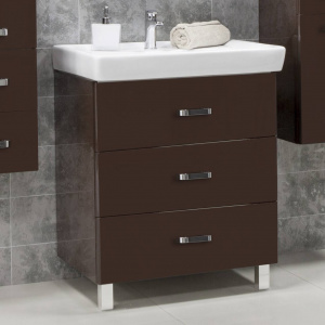 Тумба с раковиной Акватон Америна М 70 темно-коричневая Тумба с раковиной Акватон Америна М 70 темно-коричневая