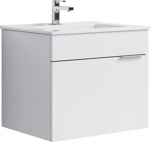 Тумба с раковиной Aqwella Brig 60 подвесная, белая Тумба с раковиной Aqwella Brig 60 подвесная, белая