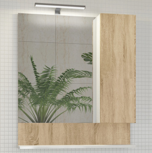 Зеркало-шкаф Comforty Рига 70 дуб сонома Зеркало-шкаф Comforty Рига 70 дуб сонома