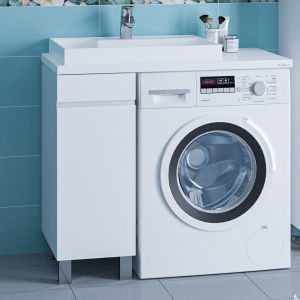 Тумба с раковиной СанТа Марс 29 напольная, для стиральной машины Тумба с раковиной СанТа Марс 29 напольная, для стиральной машины